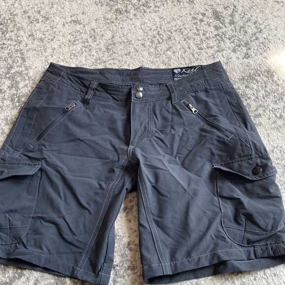 Kuhl cargo nylon hiking shorts size 4 EUC dark grey - Picture 1 of 8